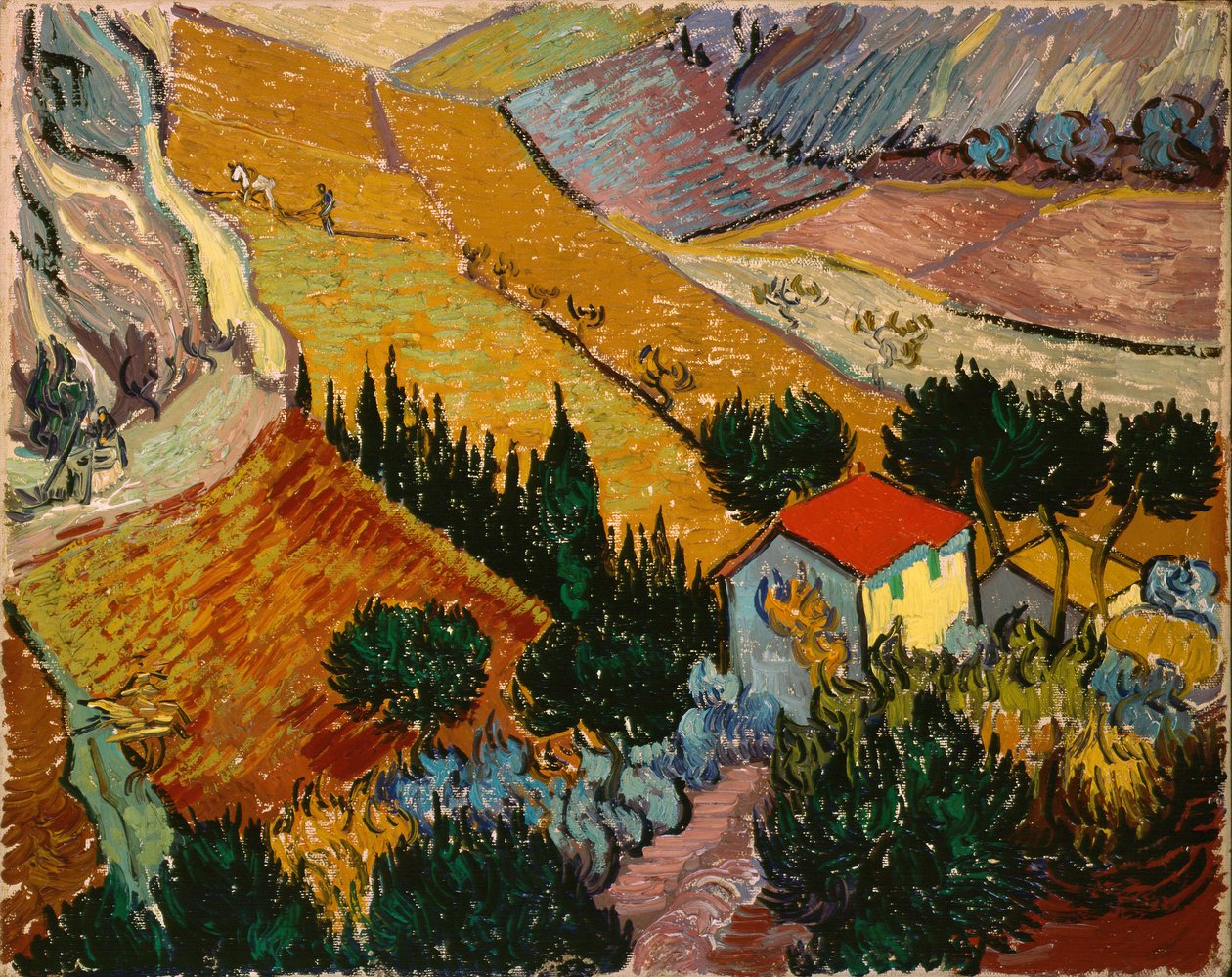 Paesaggio con casa e aratore da Vincent van Gogh