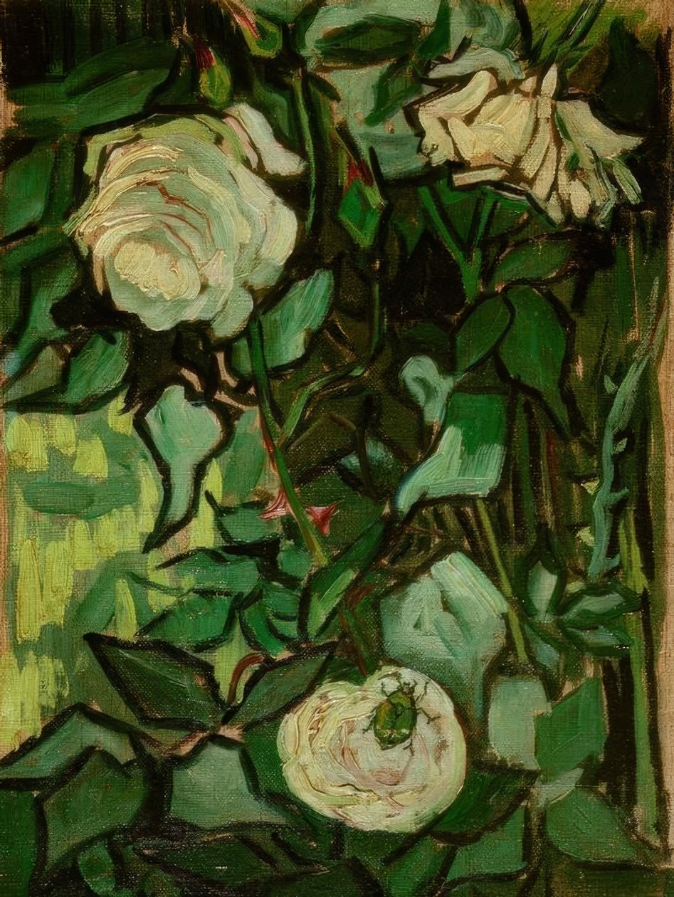 Rose e un coleottero da Vincent van Gogh