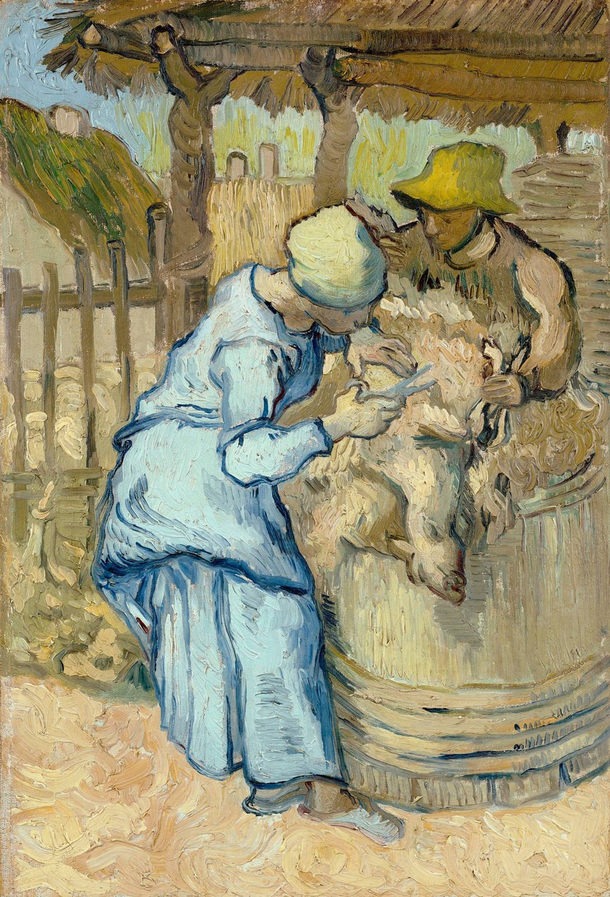 Il tosatore di pecore dopo Millet, 1889 da Vincent van Gogh