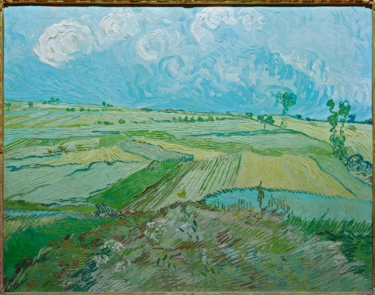 Campi di grano ad Auvers con nuvole di pioggia da Vincent van Gogh