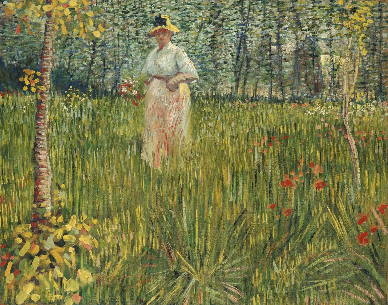 Donna in un Giardino, 1887 da Vincent van Gogh