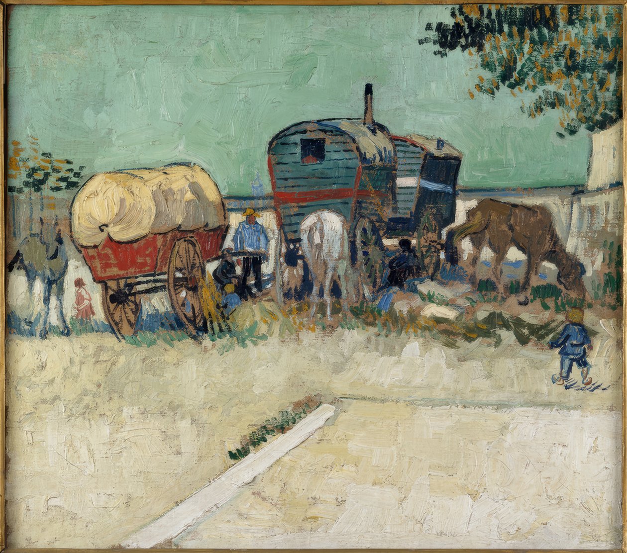 Accampamento zingaro con carrozza da Vincent van Gogh