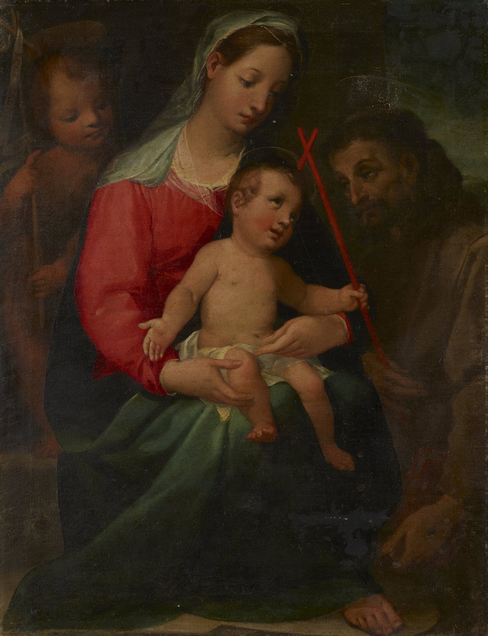 Madonna col Bambino con il Bambino San Giovanni Battista e San Francesco da Vincenzo Rustici