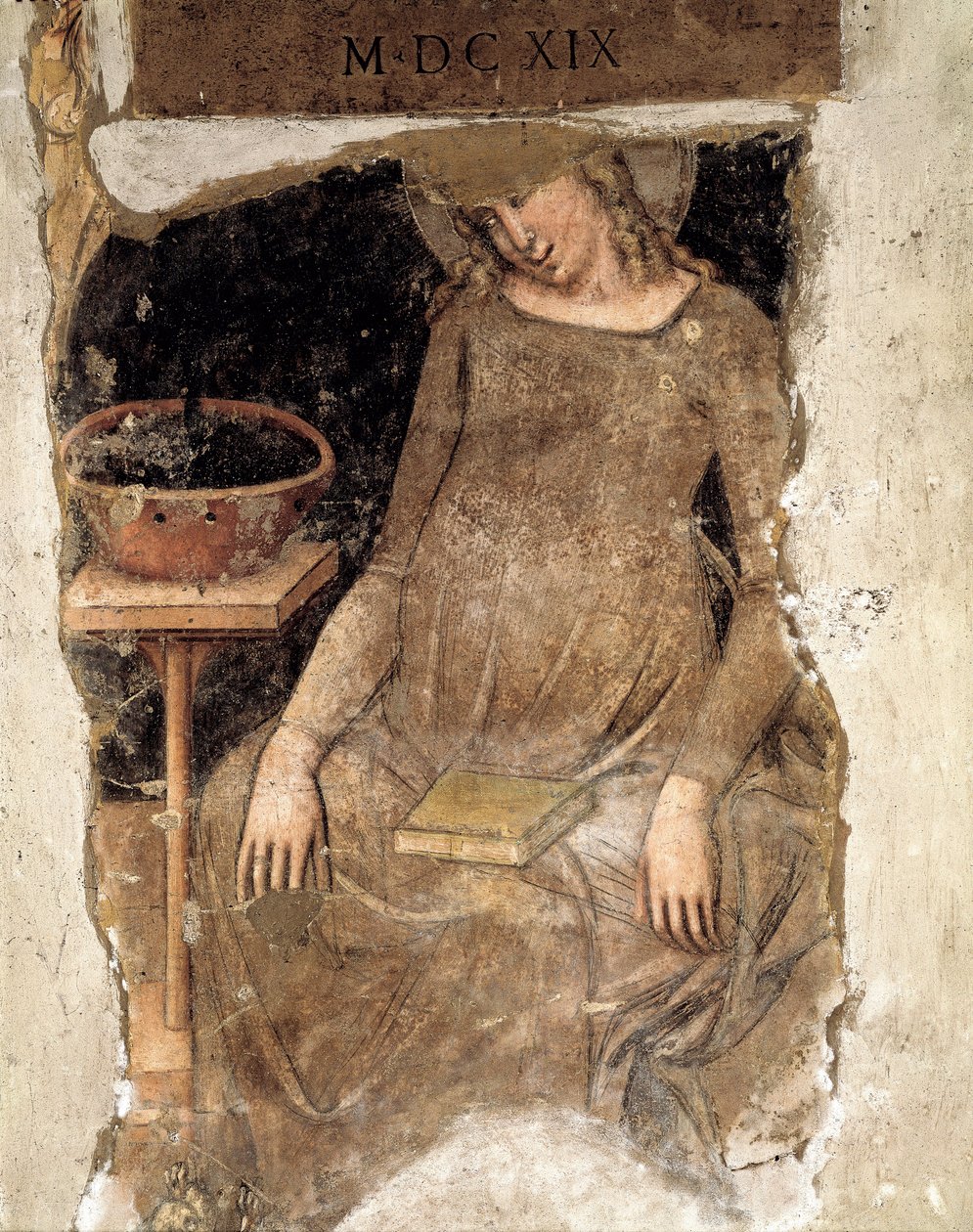 Vergine incinta, frammento (affresco) da Vitale da Bologna