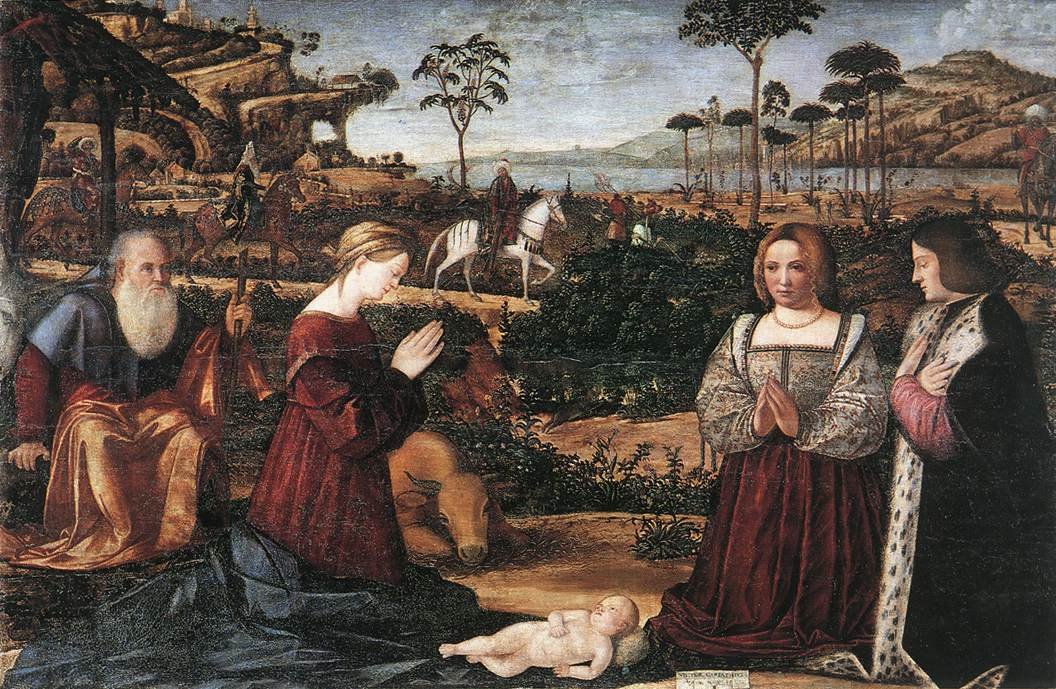Sacra Famiglia con due donatori da Vittore Carpaccio