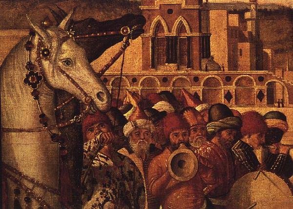 Trionfo di San Giorgio, 1501-07 (dettaglio) da Vittore Carpaccio