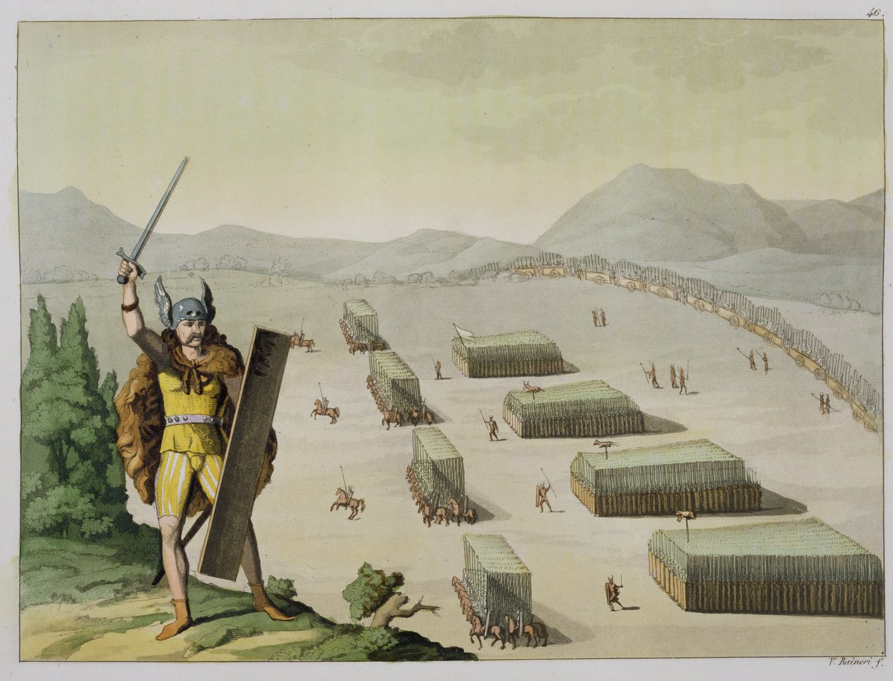Celti o Galli antichi in battaglia, c.1800-18 da Vittorio Raineri