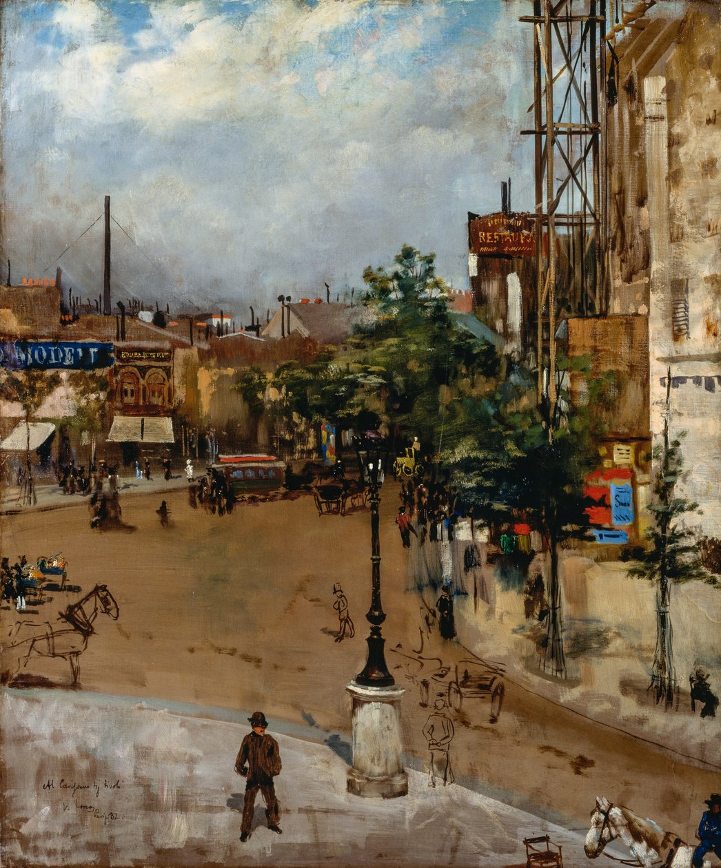 Strada parigina da Vittorio Matteo Corcos