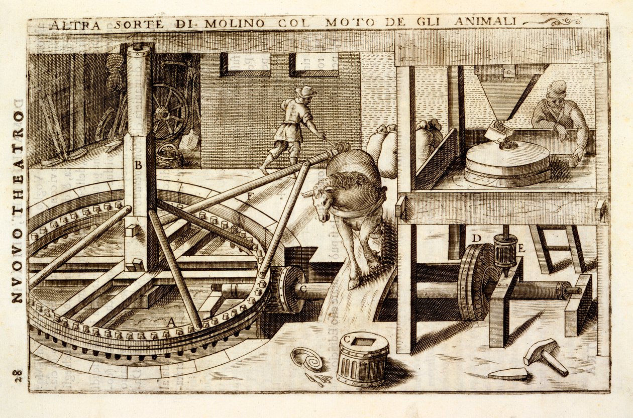 Macchina da mulino a cavallo, 1607 da Vittorio Zonca