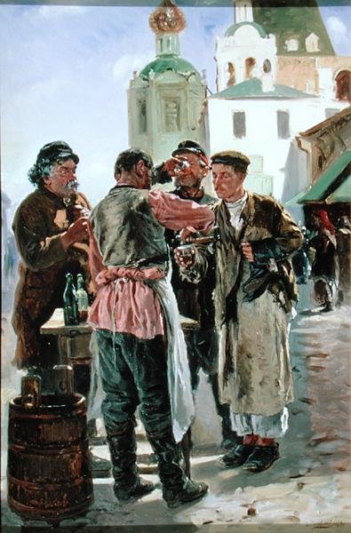 Venditore di kvass, 1879 da Vladimir Egorovic Makovsky