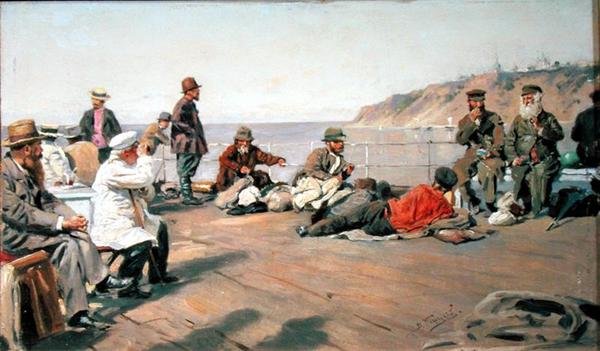 Sul ponte, 1920 da Vladimir Egorovic Makovsky