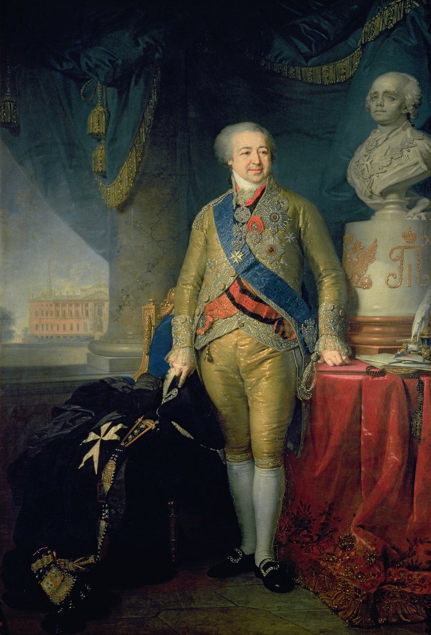 Ritratto del conte Alexander Kurakin (1757-1825), 1802 da Vladimir Lukich Borovikovsky