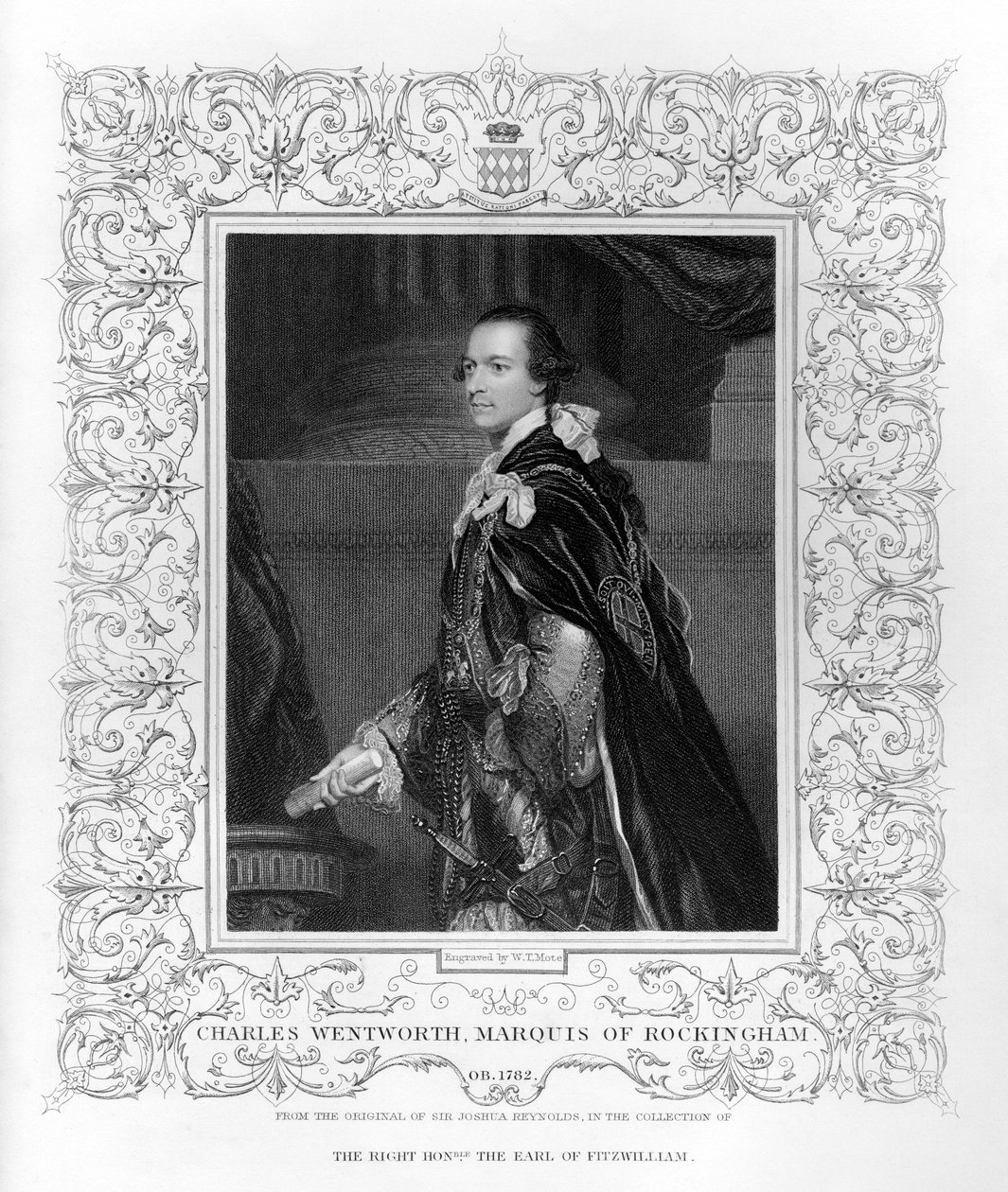 Ritratto di Charles Wentworth, Marchese di Rockingham da W.T. Mote