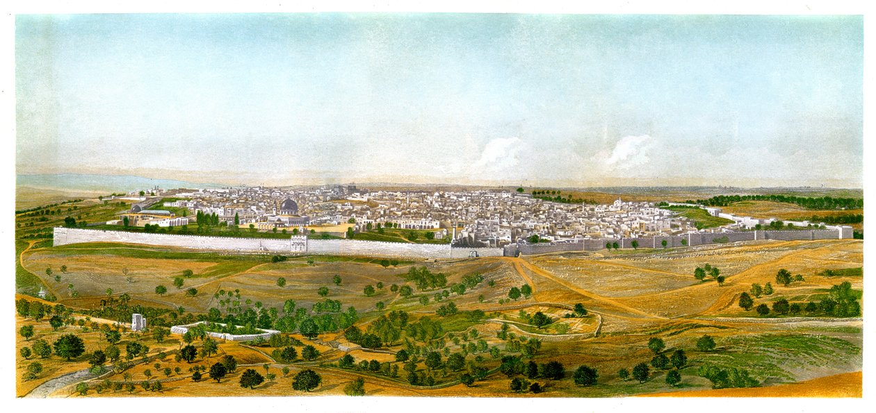 Panorama di Gerusalemme, c. 1870 da W. Dickens