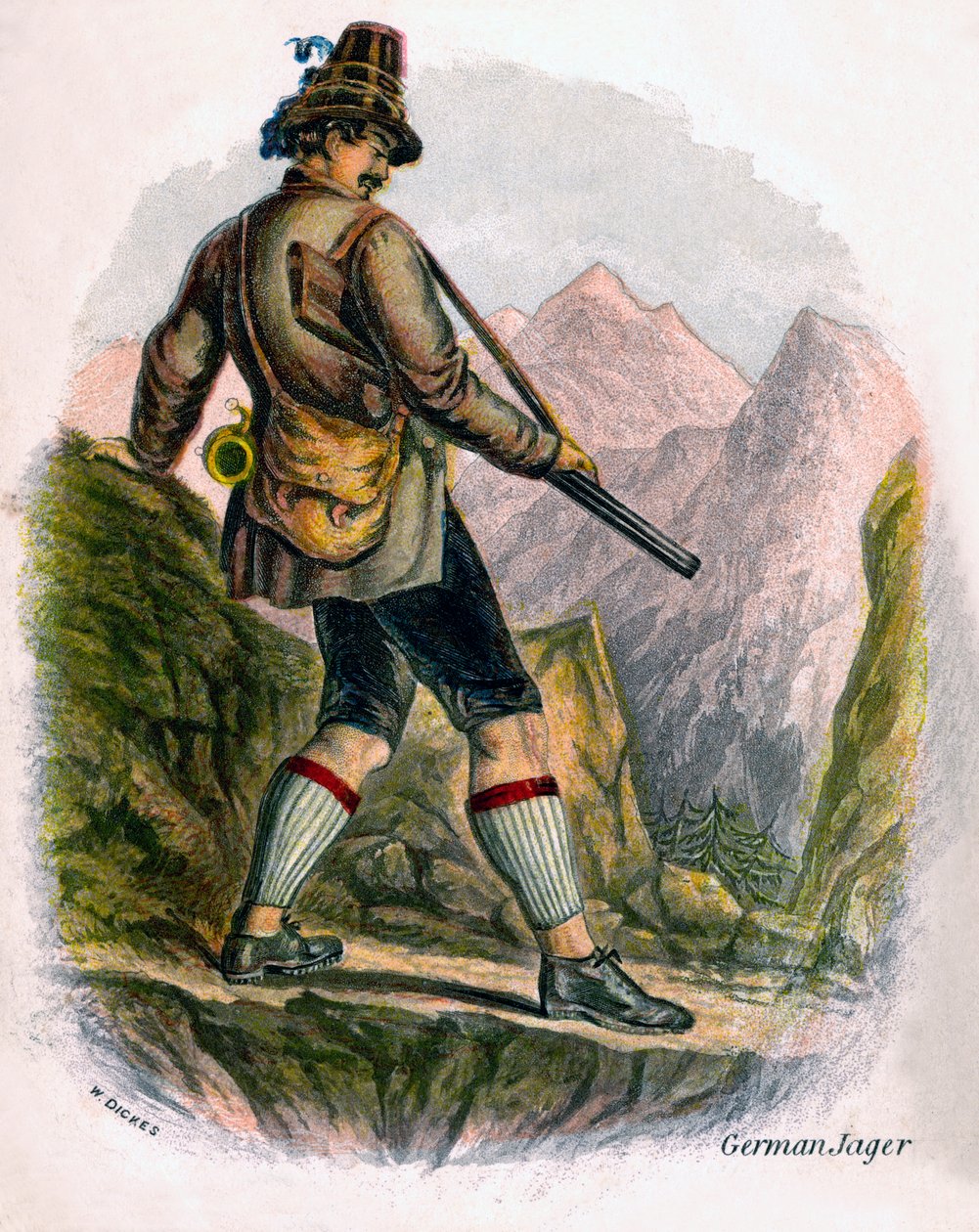 Contadino bavarese, 1809 da W. Dickes