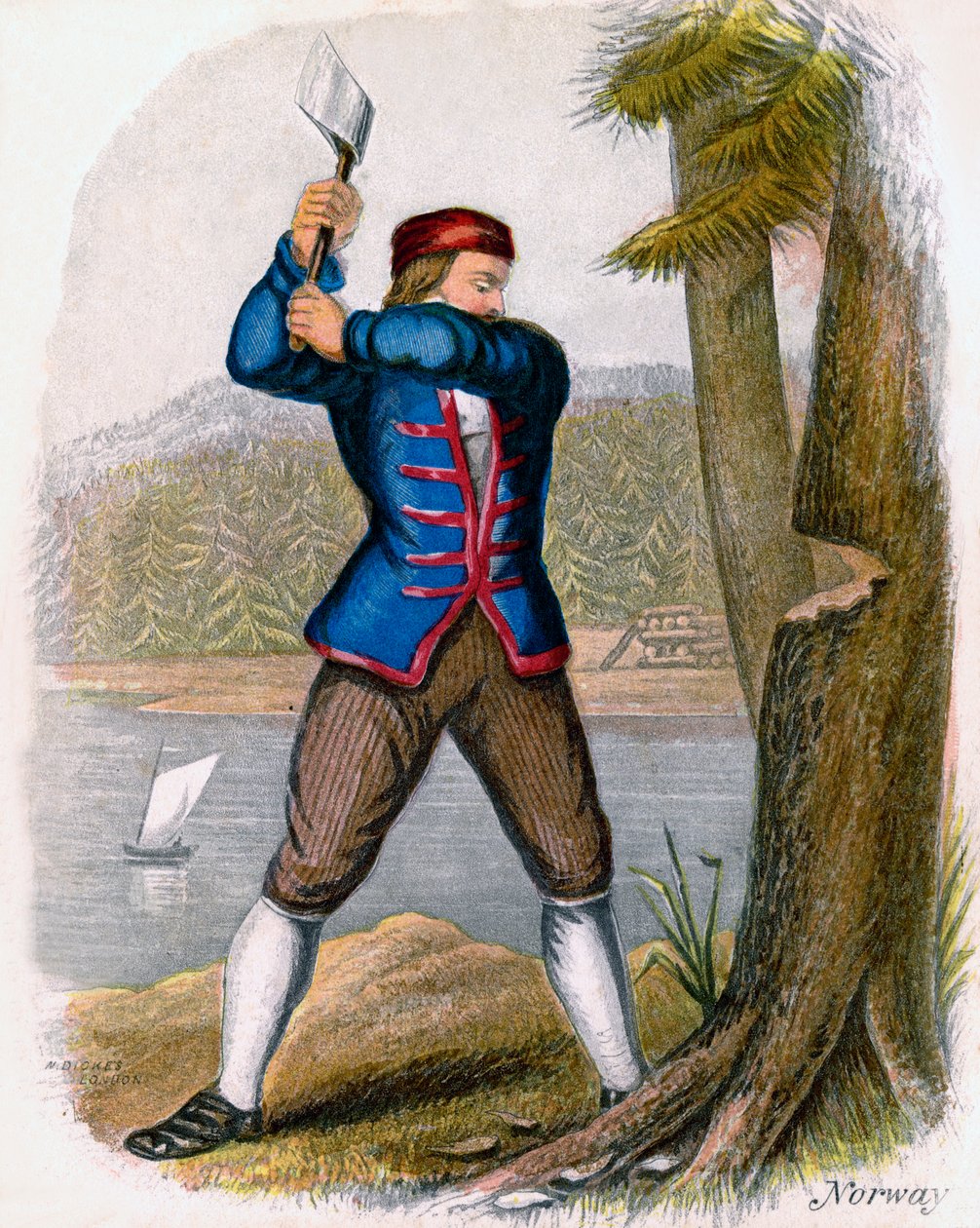 Taglialegna norvegese, 1809 da W. Dickes