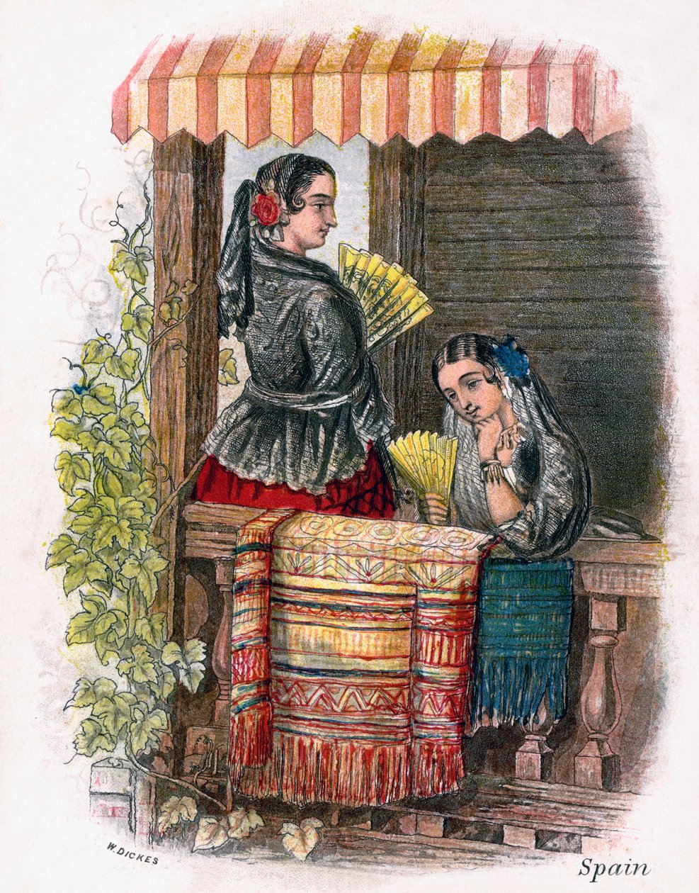 Ragazza spagnola, 1809 da W. Dickes