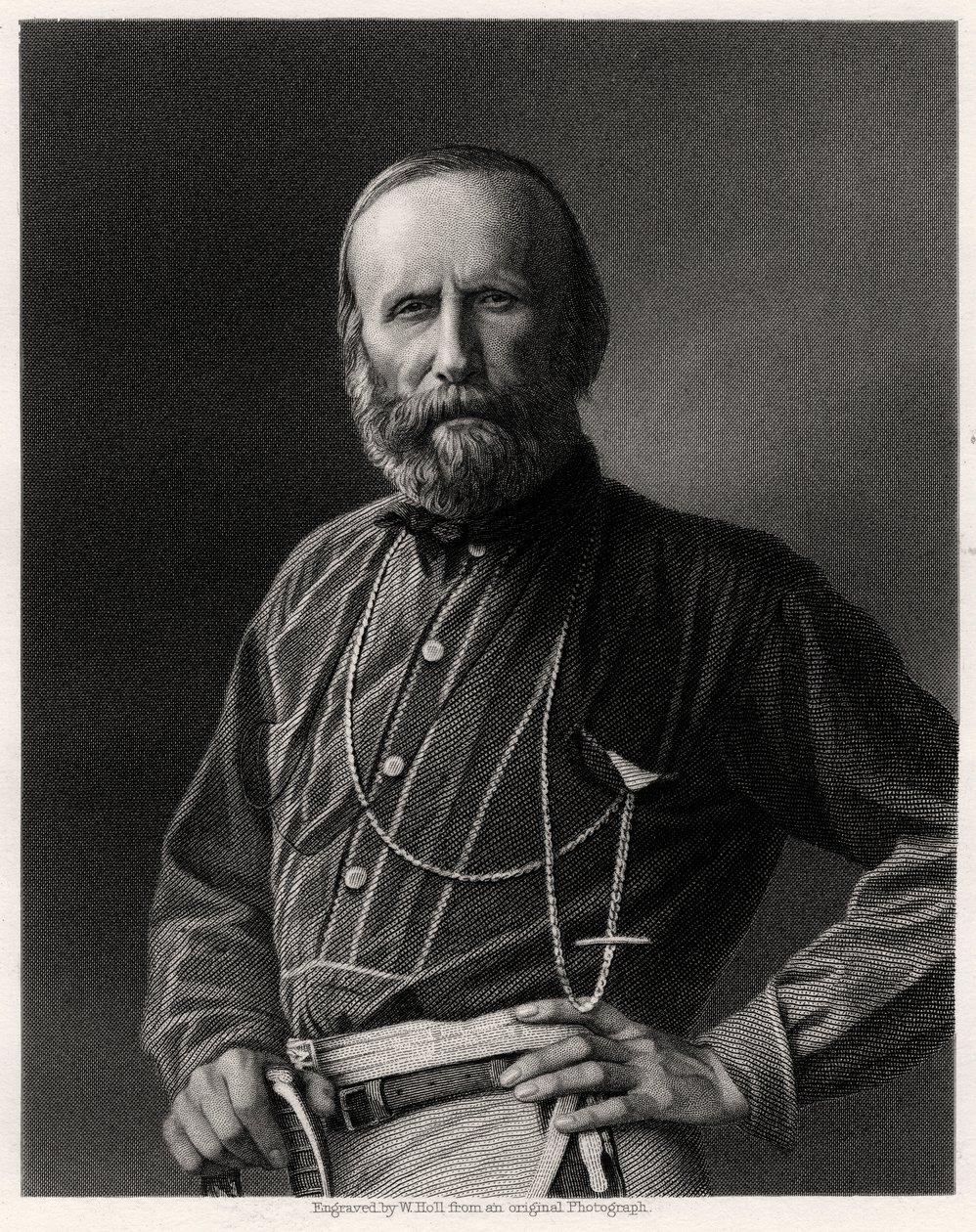 Giuseppe Garibaldi, patriota italiano, 19° secolo da W. Holl