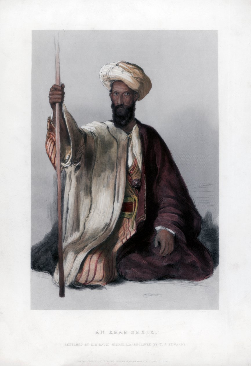 Uno sceicco arabo, XIX secolo da W. J. Edwards