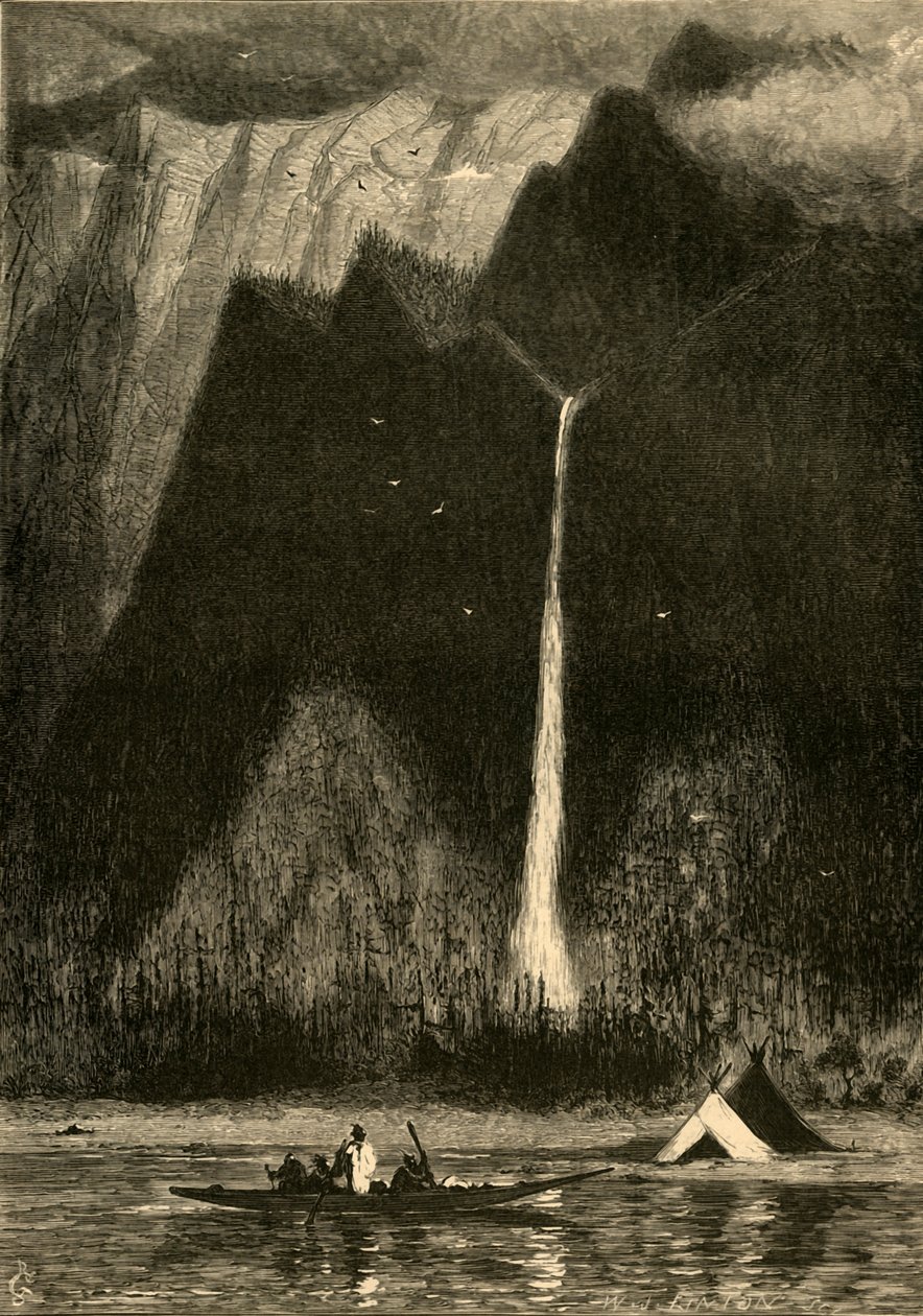 Multanomah Falls, 1872 da W. J. Linton