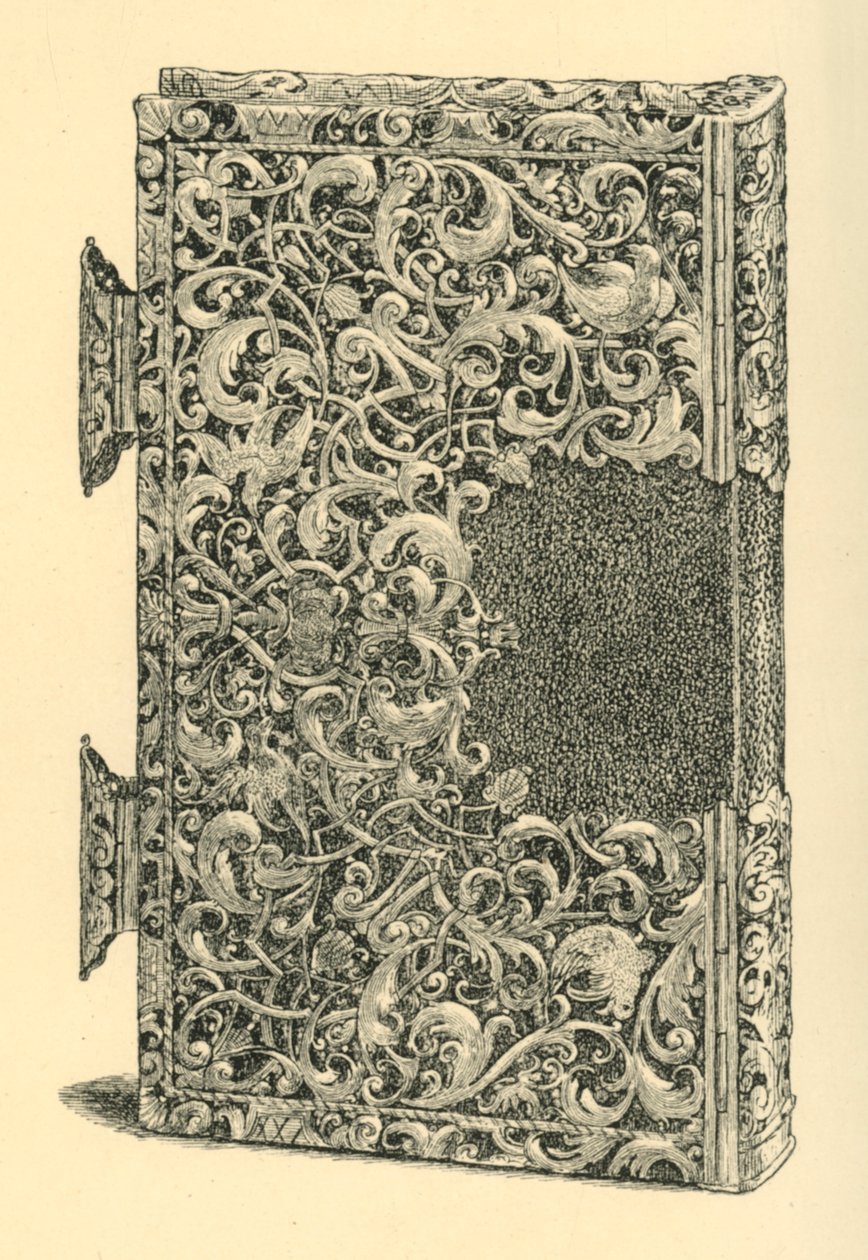 Copertina di libro in argento dorato, 1881 da W Jones