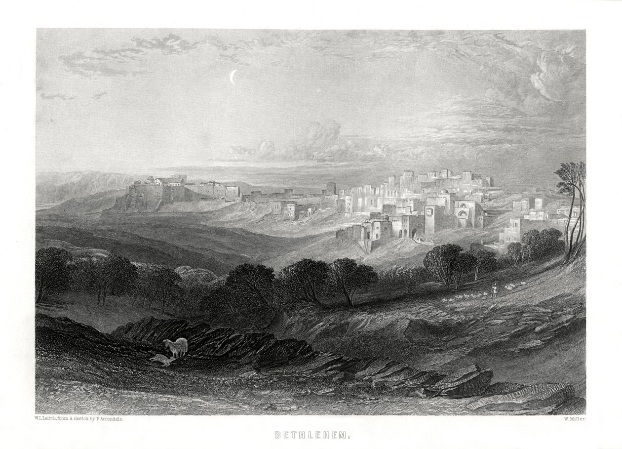 Betlemme, Palestina, XIX secolo da W. Miller