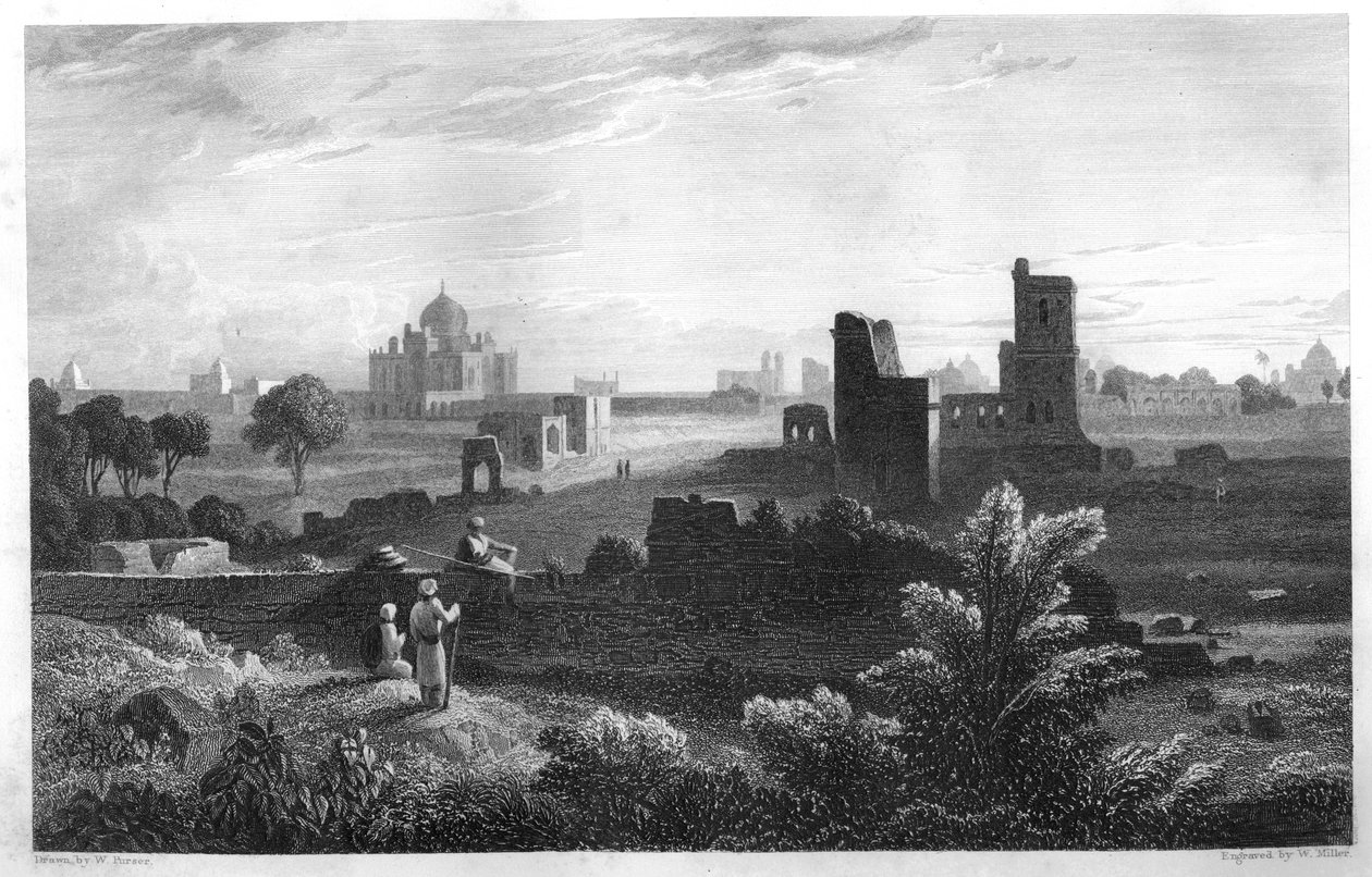 La tomba di Humaioon, Delhi, India da W. Miller