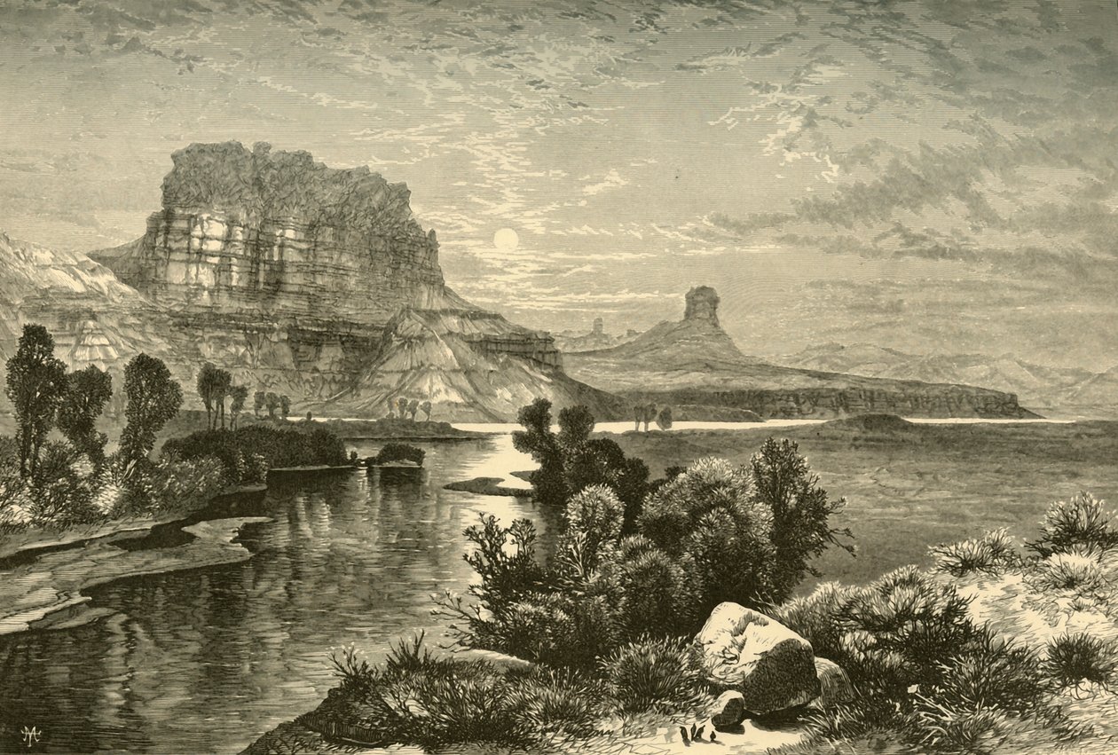Scogliere del Fiume Verde, 1874 da W. Roberts