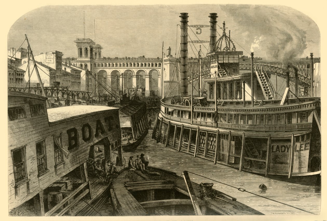 La Levee a St. Louis, 1874 da W. Roberts