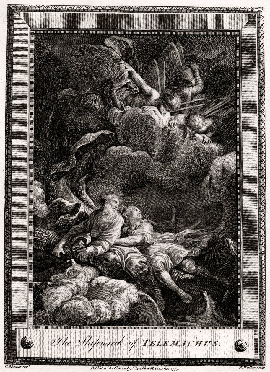 Il naufragio di Telemaco, 1777 da W. Walker