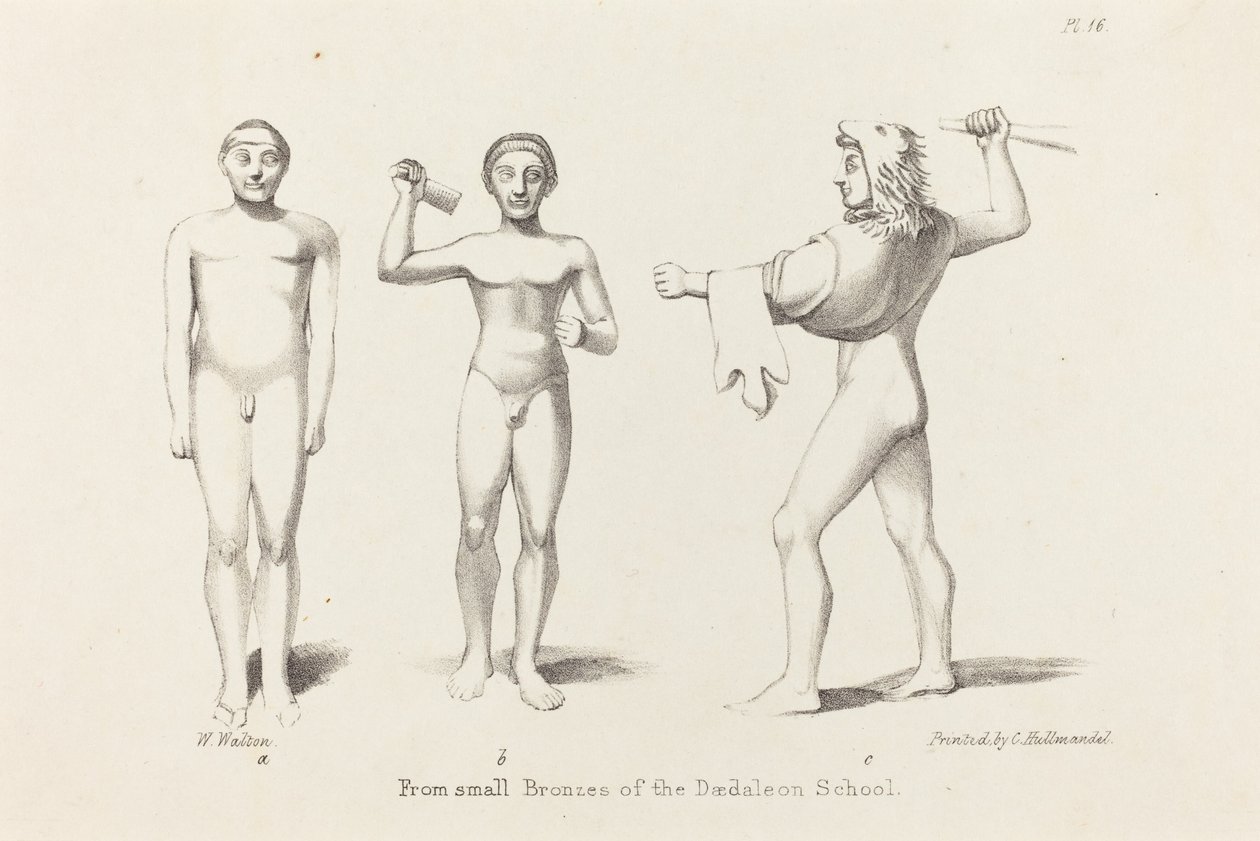 Figure daedaliane dai bronzi da W. Walton after John Flaxman