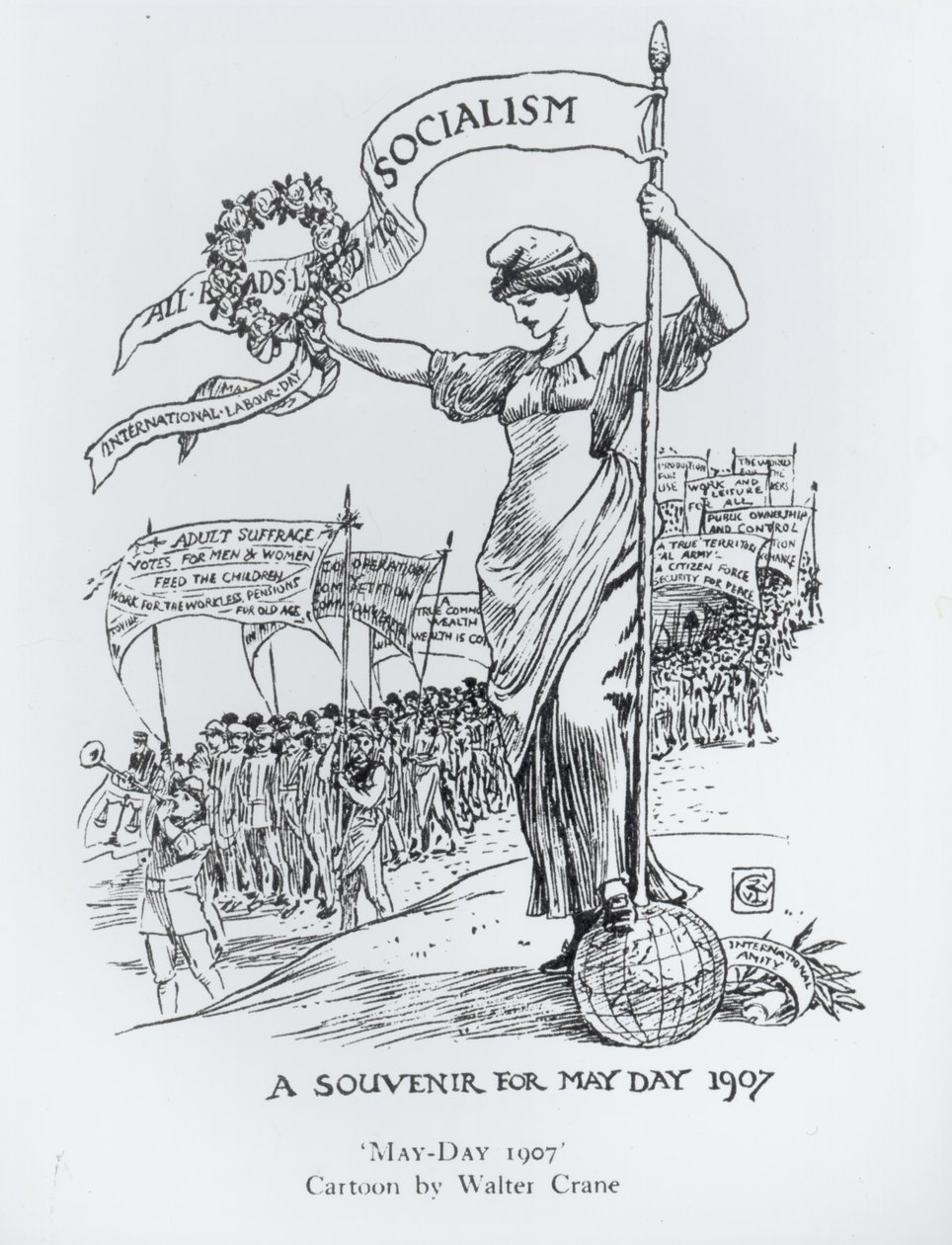 Primo Maggio, 1907 da Walter Crane