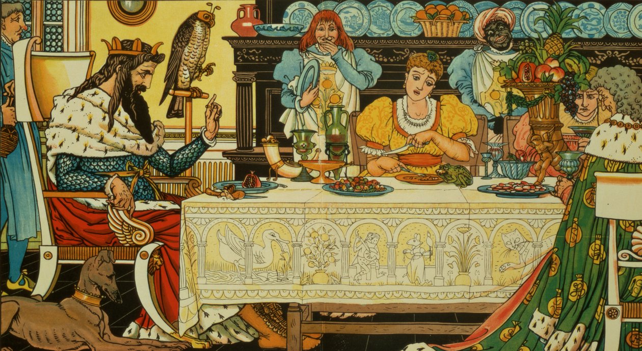 La Principessa Condivide la sua Cena con la Rana, da 