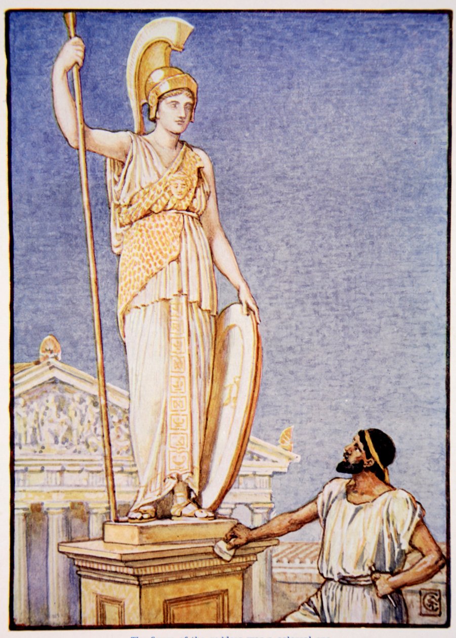 La figura della dea era colossale, illustrazione da 