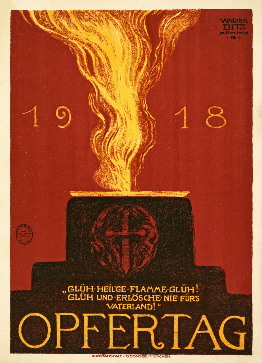 Opfertag, 1918, pub. Monaco, 1918 da Walter Ditz