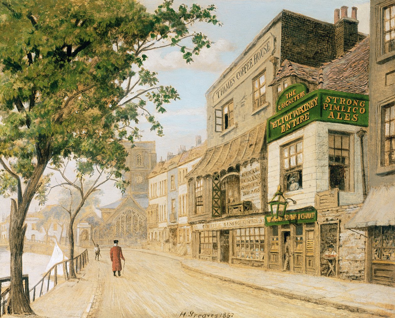 Cheyne Walk, Chelsea, 1857 da Walter Greaves