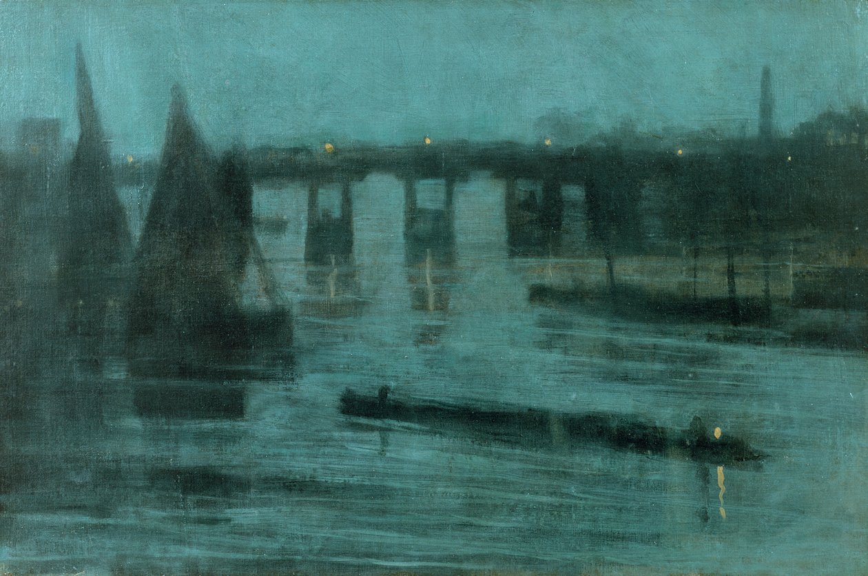 Notturno, Old Battersea Bridge, 1885 da Walter Greaves