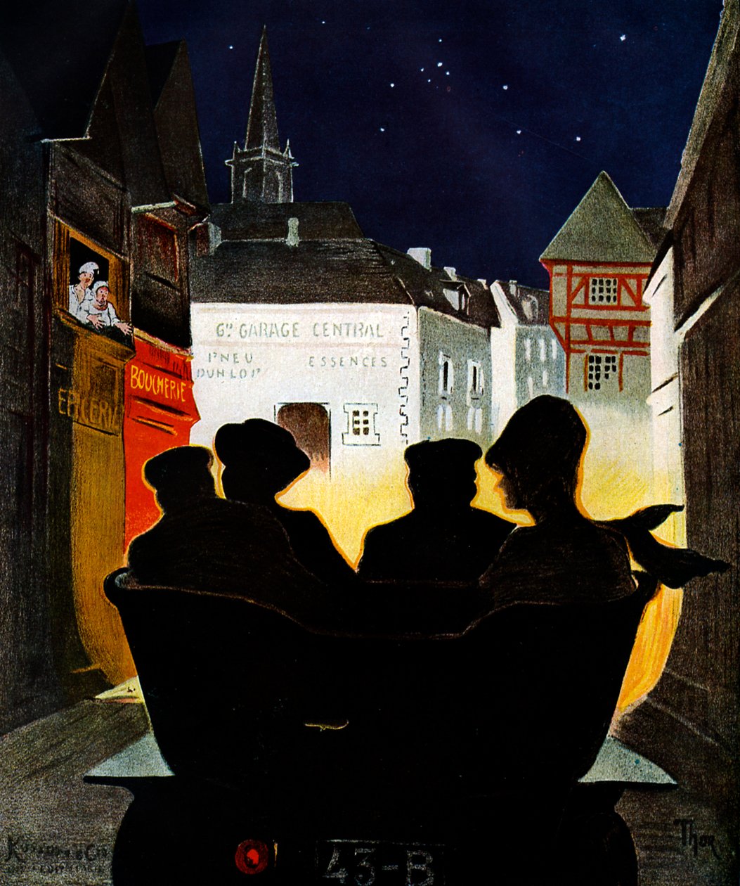 Automobile di notte, 1902 da Walter Thor