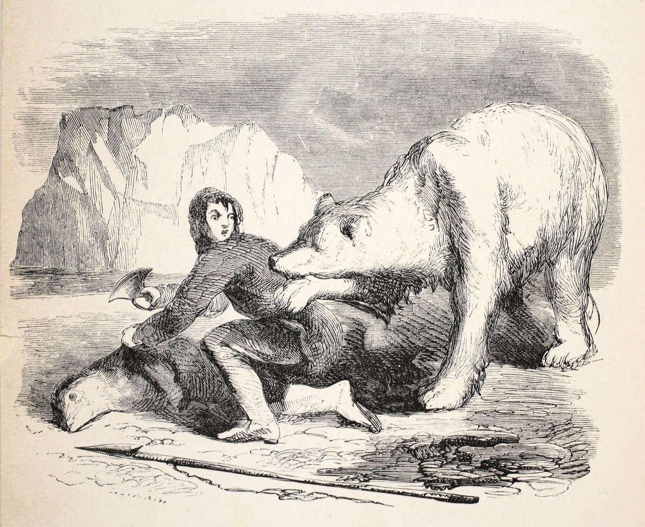La cena del Groenlandese appropriata da un orso, 1859 da Walter William May