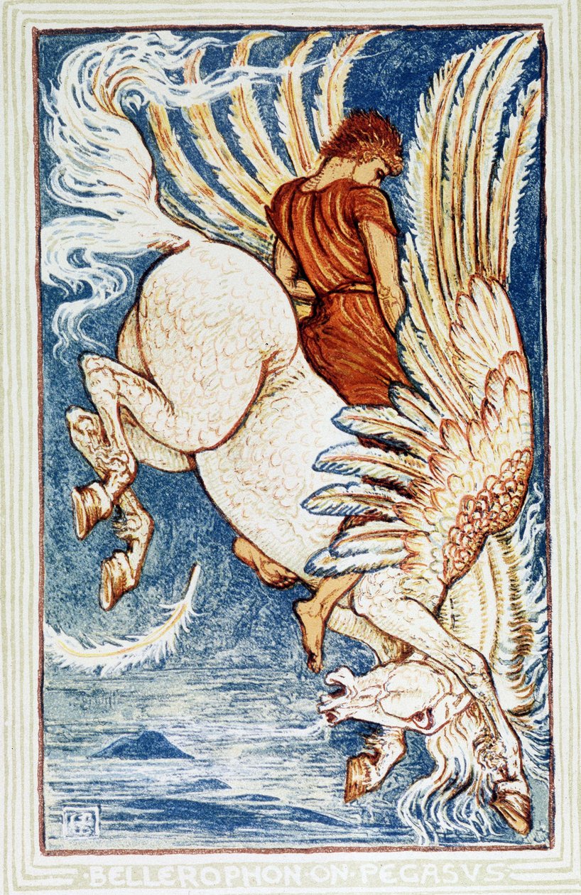 Bellerofonte su Pegaso da Walter Crane