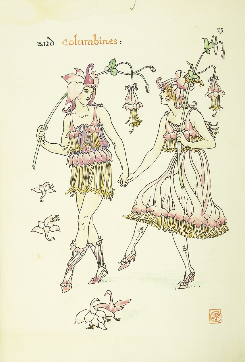 Fiori dal giardino di Shakespeare: Colombine da Walter Crane