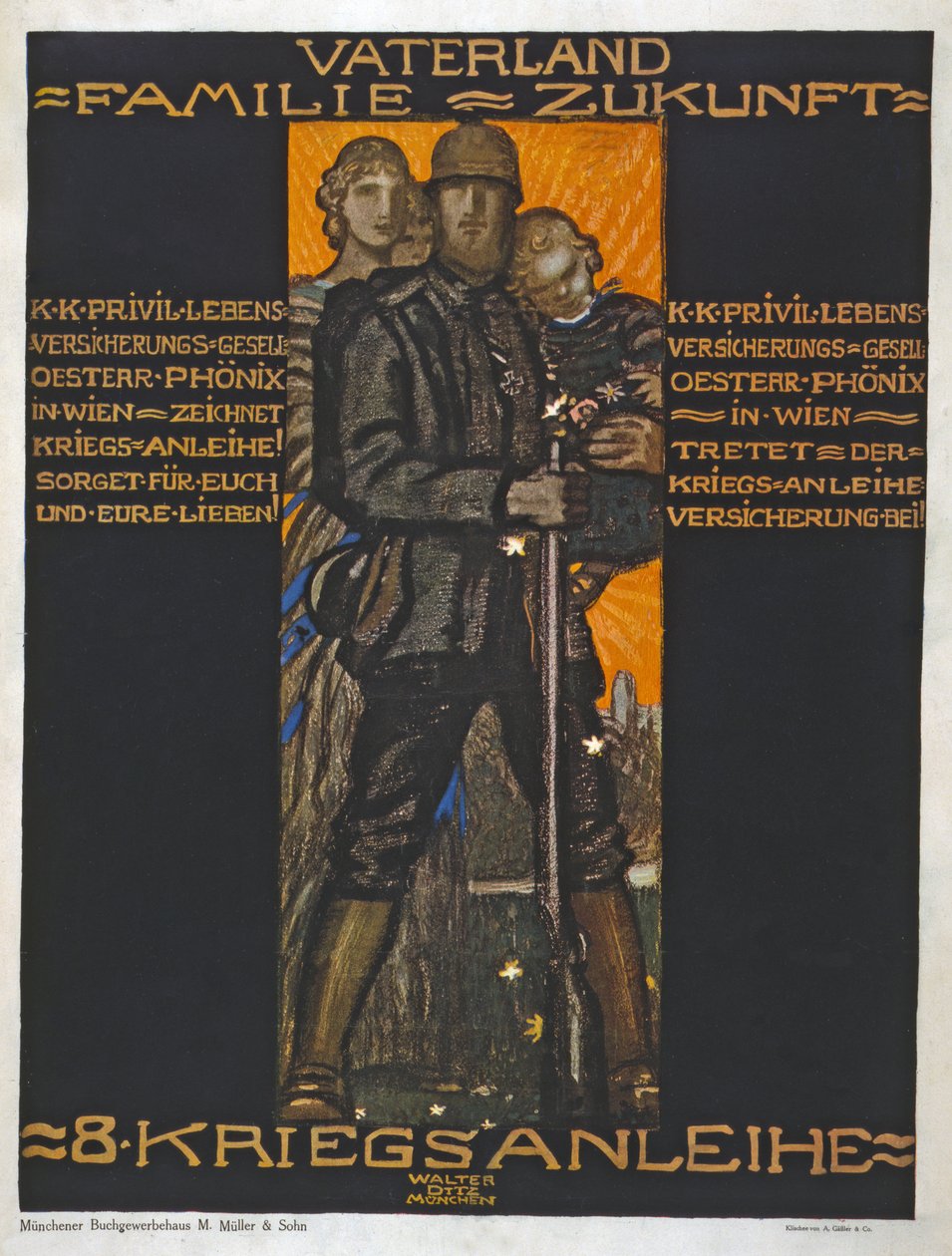 Vaterland, Familie, Zukunft, pub. 1918 da Walter Ditz