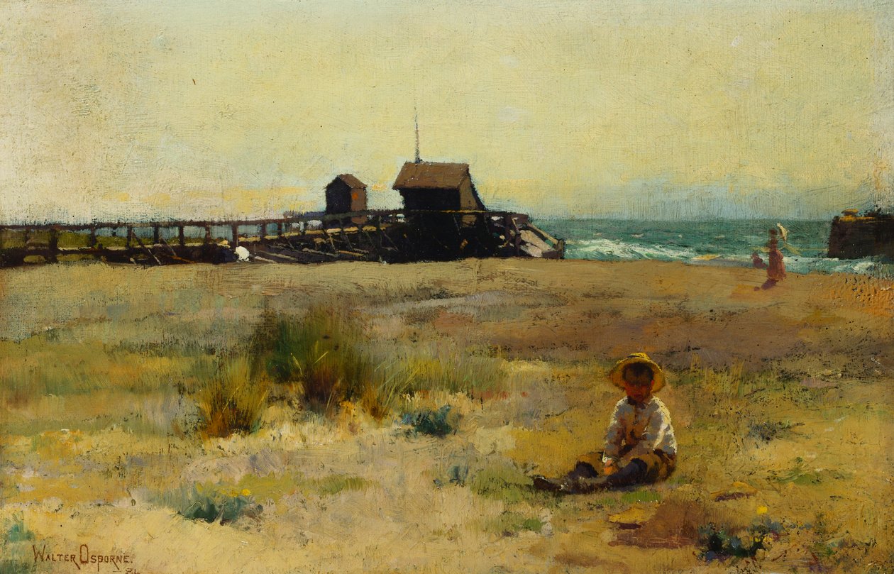 Ragazzo su una spiaggia, 1884 da Walter Frederick Osborne