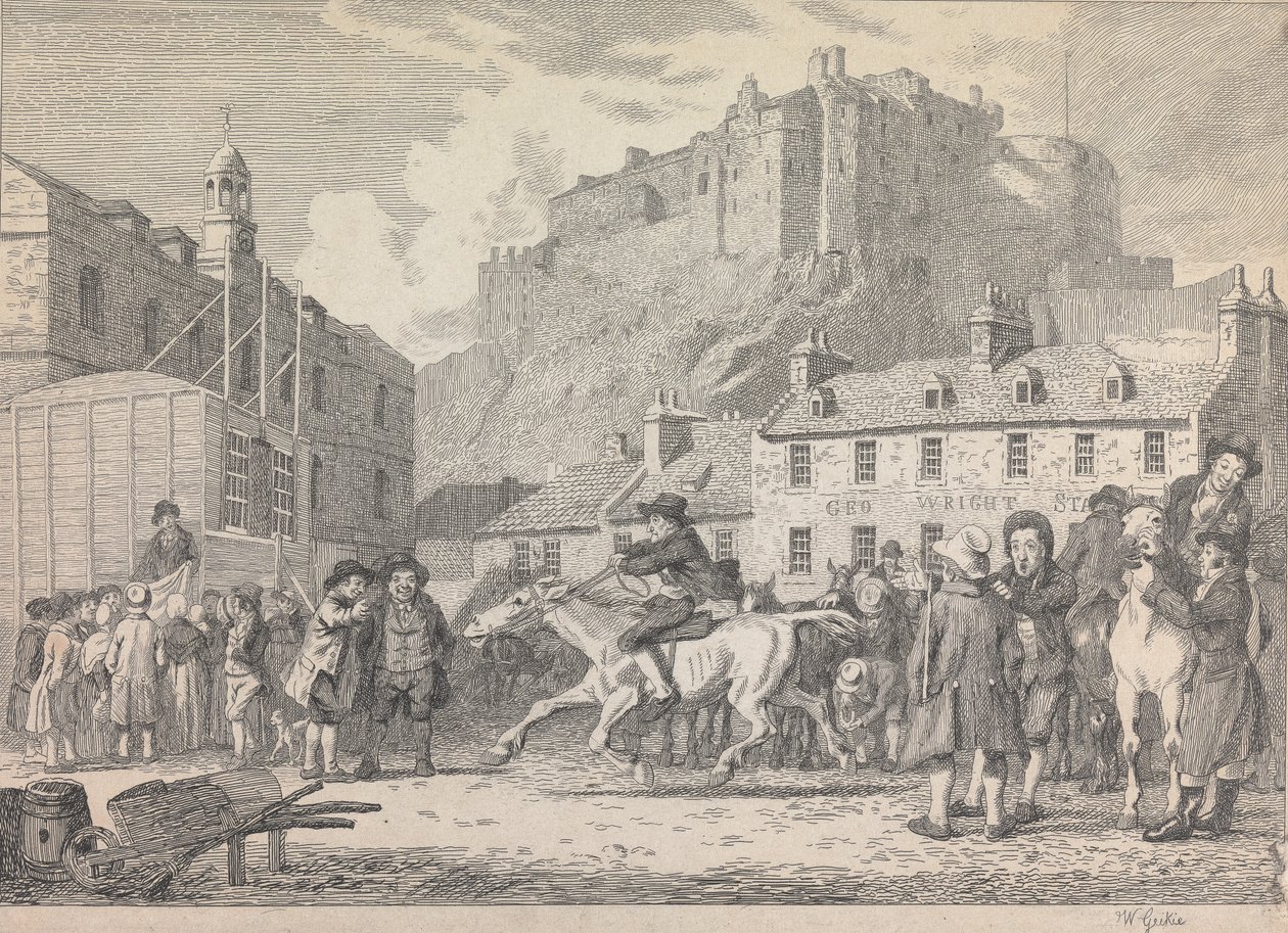 Castello di Edimburgo e Fiera dei Cavalli da Walter Geikie