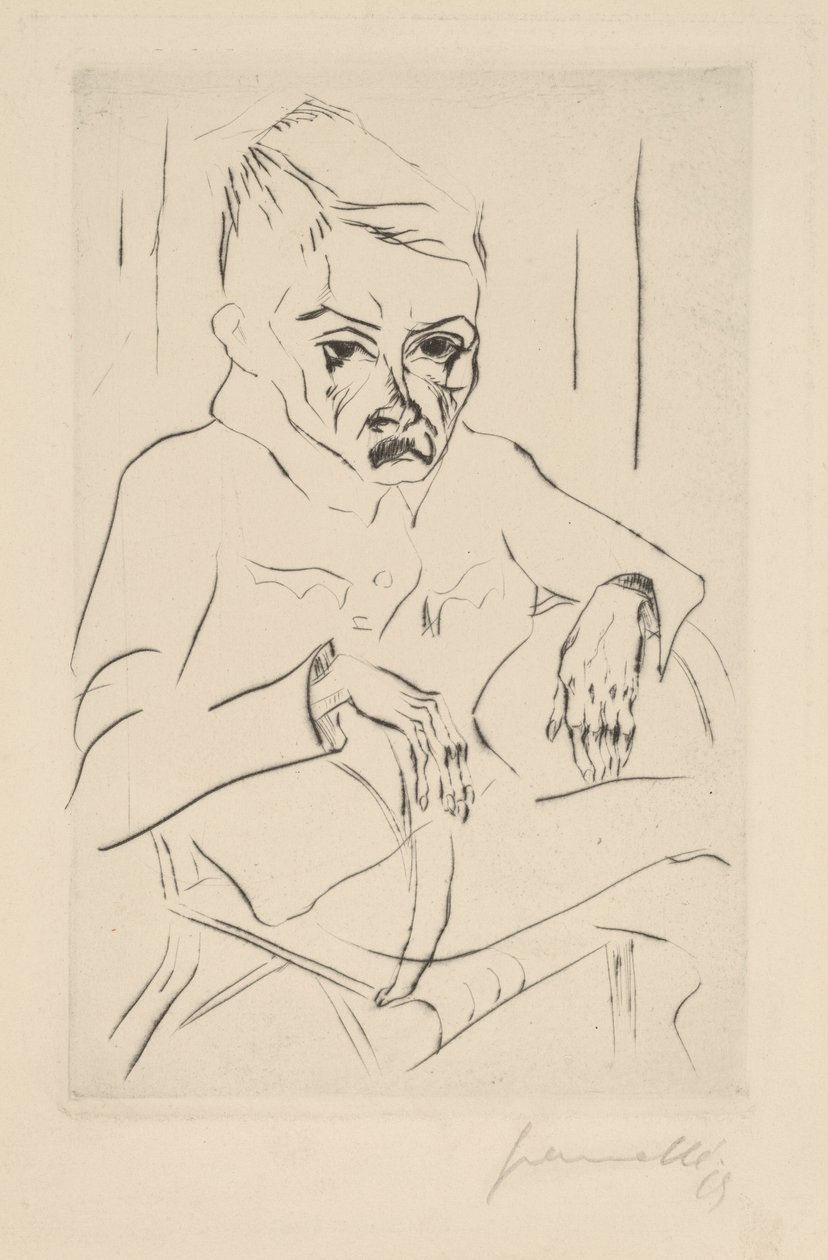 Soldato stanco I, 1919 da Walter Gramatte