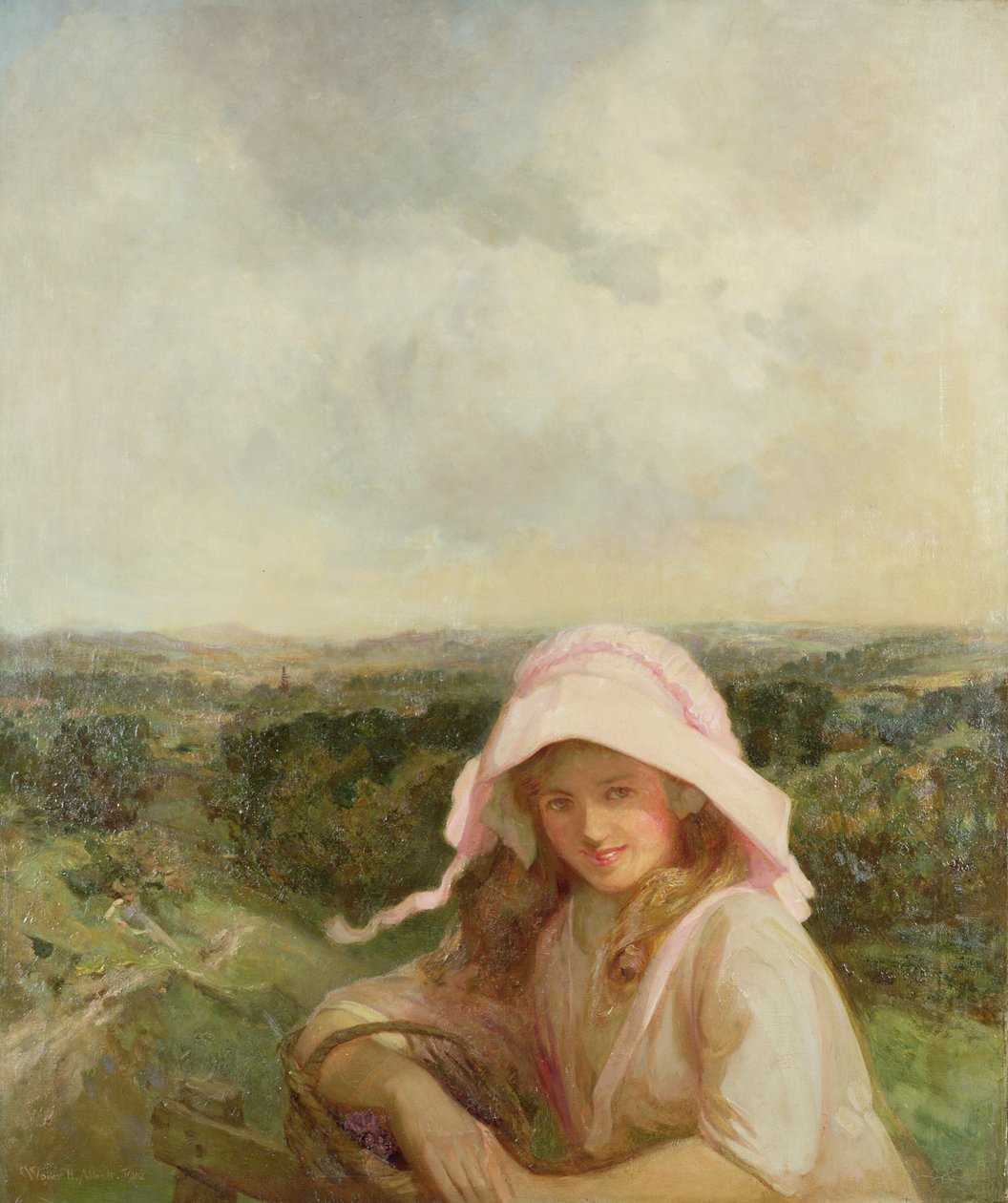 Ragazza in un paesaggio da Walter Herbert Allcott