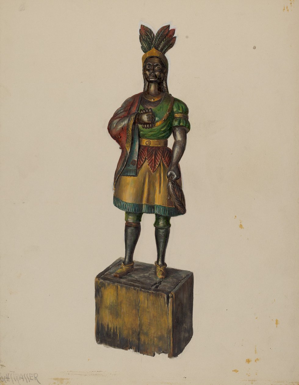 Indiano del negozio di sigari, c. 1936 da Walter Hochstrasser