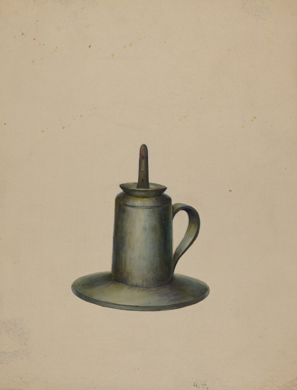 Lampada a olio in peltro, c. 1938 da Walter Hochstrasser