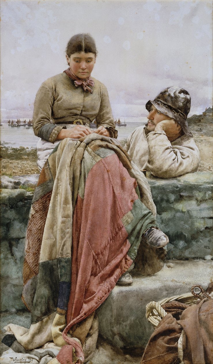 Un amante e la sua ragazza, 1884 da Walter Langley