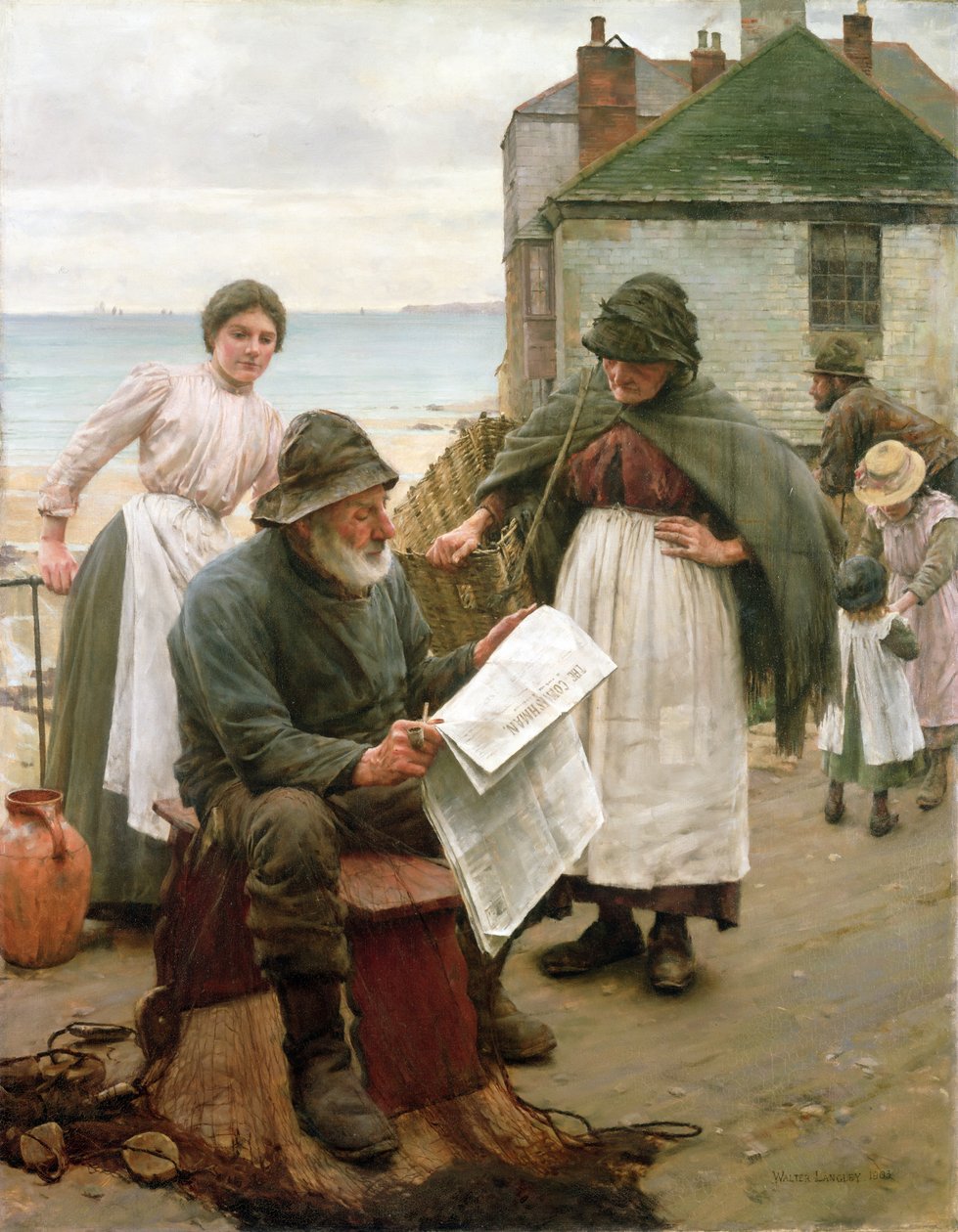 Quando le barche sono via, 1903 da Walter Langley